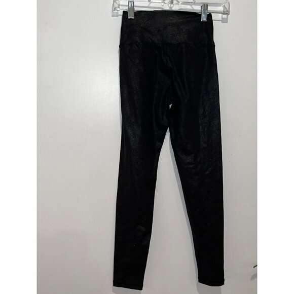Aerie Offline Black High-Waisted Faux Leather LeggingsSize Small Womens - Picture 4 of 9